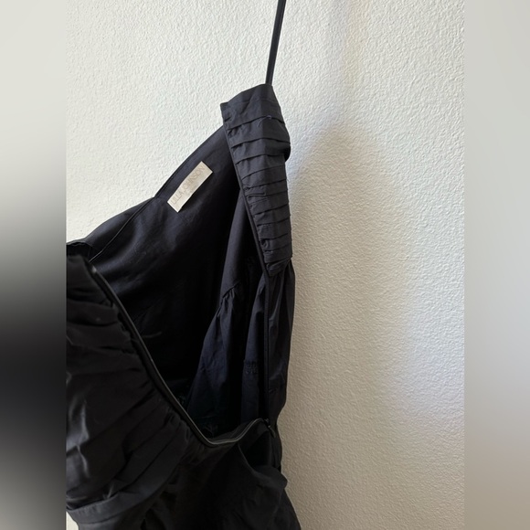 Ulla Johnson Ellie Dress Black Cotton One Shoulder Midi Dress - Picture 9 of 10